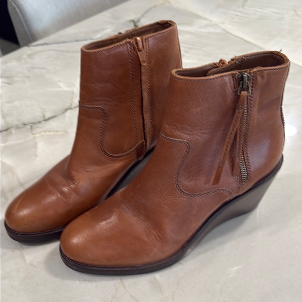 Brown Leather Ankle Boots